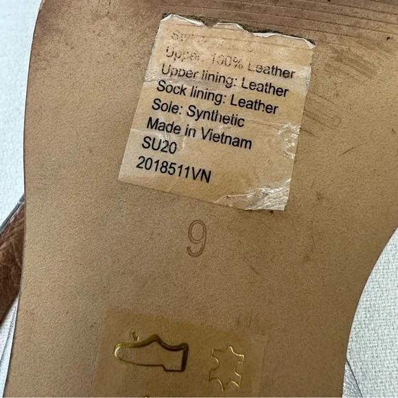 Madewell The Heidi Slingback Sandals in Metallic Silver Sz 9 - Picture 13 of 14